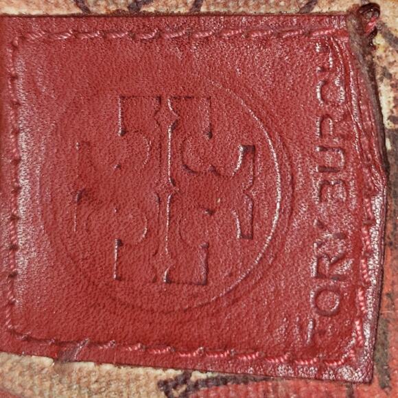 EUC Tory Burch Tropical Floral Print Coral/Sage/Cream Espadrille flats. Size 7. - Picture 2 of 13